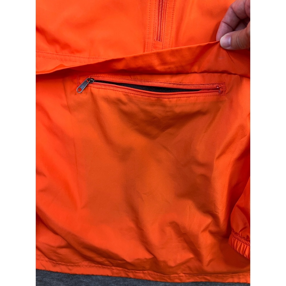 Champion Clemson Tigers Mens 2XL Orange Half Zip Packable Windbreaker Jacket - Picture 7 of 15